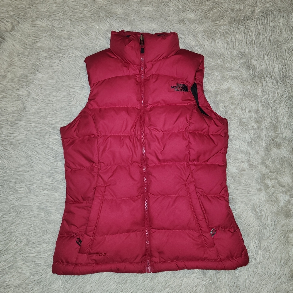 North face Magenta Pink 700fill puffer vest